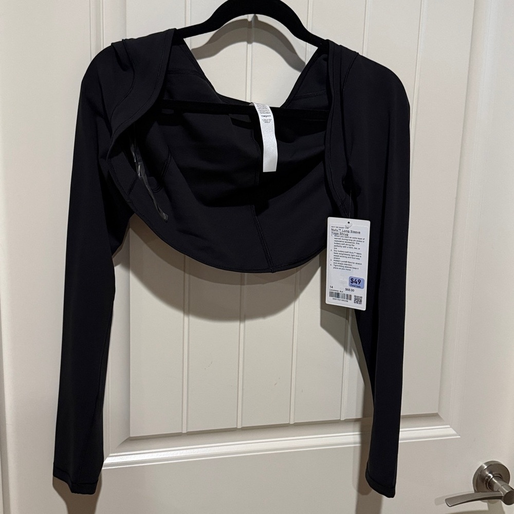 Lululemon Nulu Black Long-Sleeve Yoga Shrug Top